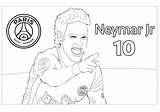 Neymar Coloring Jr Soccer Psg Pages Santos Football Player Logo Da Olympics Kids Color Silva Júnior Great Simple sketch template