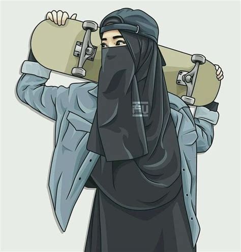 Gambar Kartun Islami Muslimah Bercadar Romantis Lucu Terbaru Lengkap