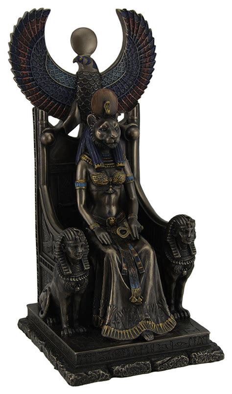 Ancient Egyptian Goddess Of Healing Sekhmet Sitting On