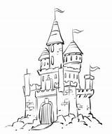 Drawing Castle Palace Disney Coloring Kingdom Drawings Cartoon Magic Sketch Pages Just Simple Easy Draw Tutorial Sleeping Beauty Versailles Hearts sketch template