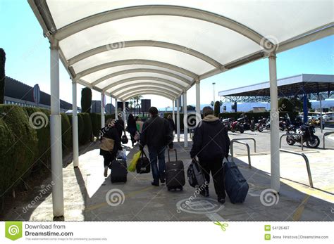 barcelona airport passengers editorial photography image  destination europe