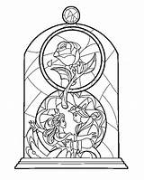 Beast Coloring Beauty Pages Rose Disney Glass Stained Para Colorear Colour Drawing Glow Drawings Belle Dibujos Idea Soon Coming Enchanted sketch template