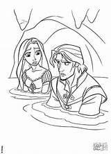 Coloring Pages Rapunzel Tangled Printable Flynn Supercoloring Print Source Cave sketch template