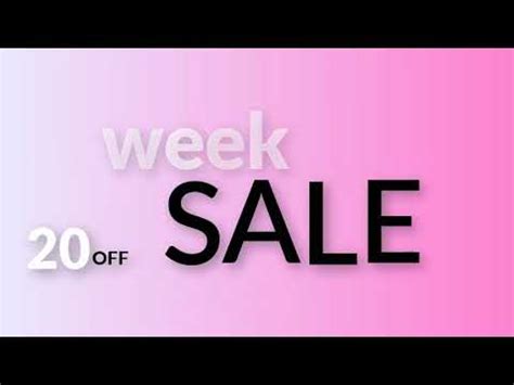 week sale youtube
