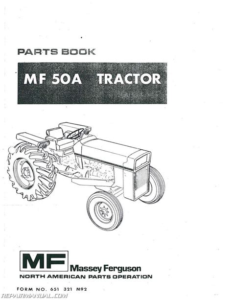 massey ferguson mfa dsl ind tractor parts manual