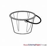 Bucket Colouring Sheet Coloring Pages Title sketch template