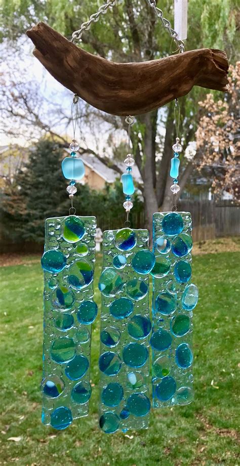 Fused Glass Wind Chime Glass Wind Chimes Glass Art