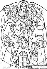 Saints Souls Communion sketch template