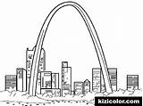Arch Coloring St Louis Drawing Gateway Clipart Paintingvalley Designlooter 65kb 450px sketch template