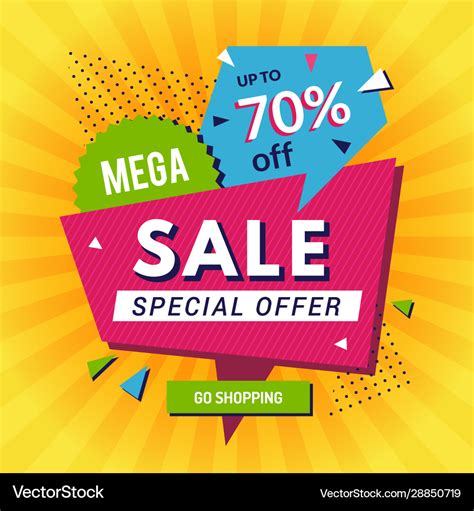 promo poster big sales discount announce shopping vector image