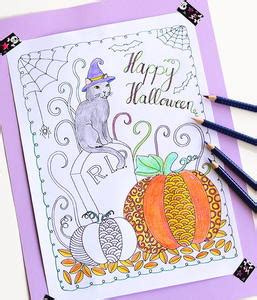 spooky halloween coloring page favecraftscom