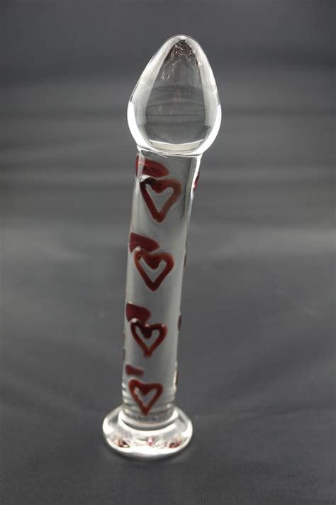 red heart large pyrex penis glass dildo big crystal anal sex toys in dildos from beauty and health