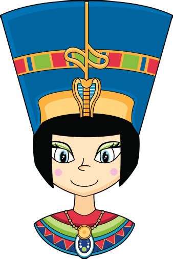 Nefertiti Egyptian Queens Head Stock Illustration