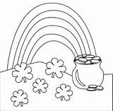 Pot Coloring Rainbow Gold Pages Leaf Drawing Step Getdrawings sketch template