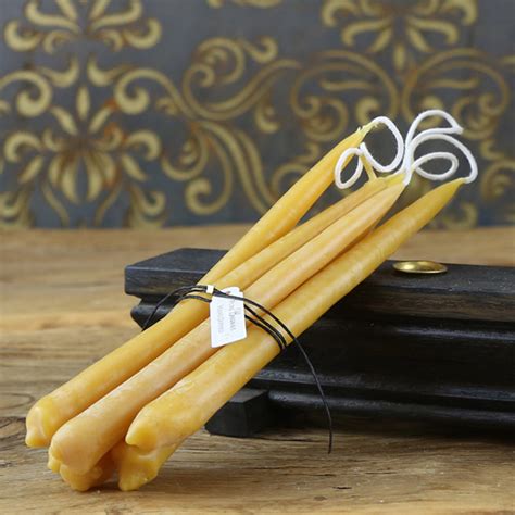 hand dipped beeswax tapers  beekeepers honey boutique