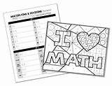 Coloring Fractions Activity Dividing Multiplying Math Preview Algebra Things sketch template