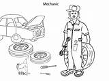 Mechanic Coloring Pages Colouring Occupation Clipart Kids Activities Car Popular Cliparts Printable Getdrawings Library sketch template