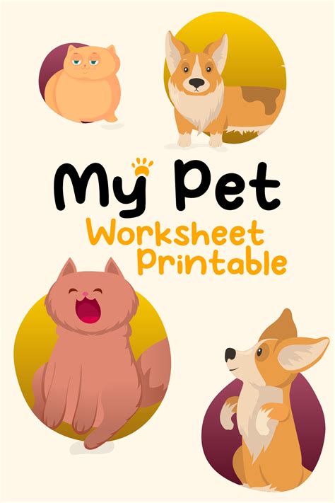 pet worksheet printable    worksheetocom