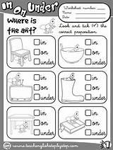 Preposition Prepositions Kindergarten sketch template