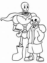Coloring Undertale Papyrus Bestcoloringpagesforkids sketch template