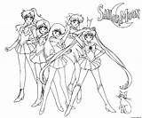Moon Sailor Coloring Pages Girls Printable sketch template