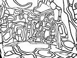 Coloriage Hundertwasser Dubuffet Adultes Coloriages sketch template