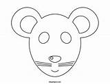 Mask Mouse Printable Color Kids Face Masks Coloring Mice Maskspot Template Stilton Geronimo Blank sketch template