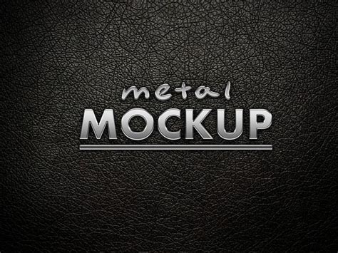 creative metal logo mockup psd templatefor
