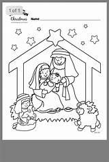 Christmas Nativity Coloring Pages Bible Sunday School sketch template