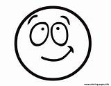 Smiley Face Coloring Pages Printable Emotion Clipart Faces Print Color sketch template