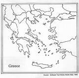 Greece Ancient Map Printable Outline Travel Information Blank Maps sketch template