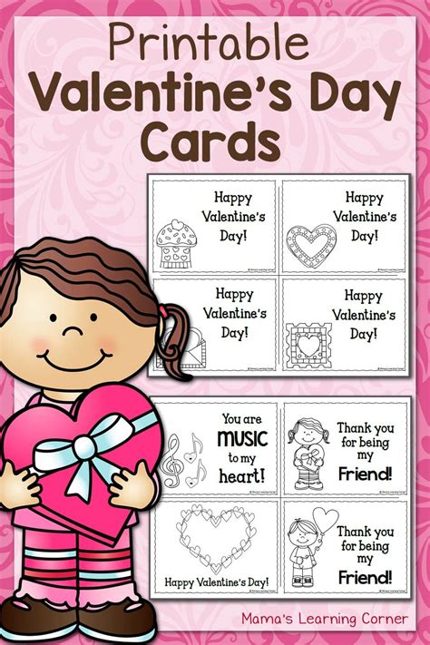 printable valentine cards  preschoolers  printable