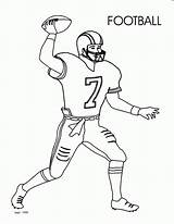 Coloring Football Player Pages sketch template