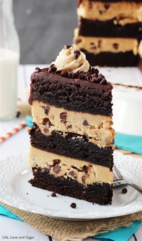 peanut butter cookie dough brownie layer cake life love