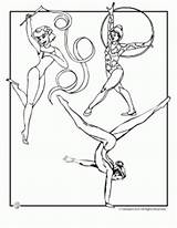Coloring Gymnastics Pages Olympic Girl Olympics Summer sketch template