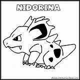 Pokemon Nidorina Printables Coloring Kids sketch template