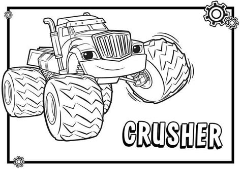 printable blaze   monster machines coloring pages