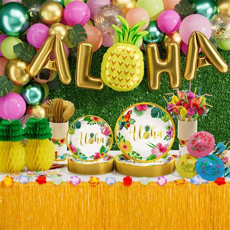 hawaiian party decorations luau party supplies happy birthday banners