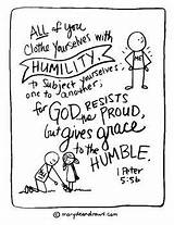 Humility Counts Clothe sketch template