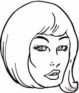 Coloring Hair Pages Girl Beautiful Printable Face Feet Brush Body Color Popular sketch template