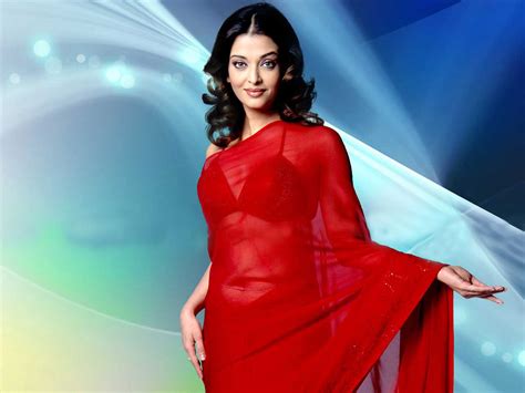 Aishwarya Rai Red Saree Pictures