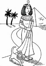 Coloring Pages Egyptian Cleopatra Egypt Ancient Cat Printable Drawing Sarcophagus Print Getcolorings Getdrawings Women Color Colorings sketch template