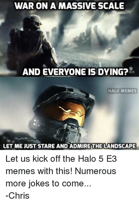 war on a massive scale and everyone is dying halo memes let me just stare and admireithe