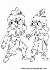 Krishna Balarama Sri Drawing Line Unknown Posted sketch template