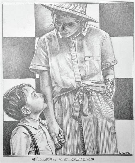 Mother And Son Drawing By Candida Hernandez
