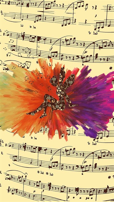 hd wallpaper  color notes sheet  musical note treble