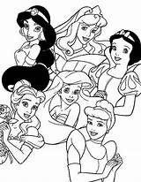Disney Coloring Princess Pages Princesses Choose Board Color Kids Belle Print Book sketch template