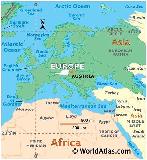 austria map geography  austria map  austria worldatlascom