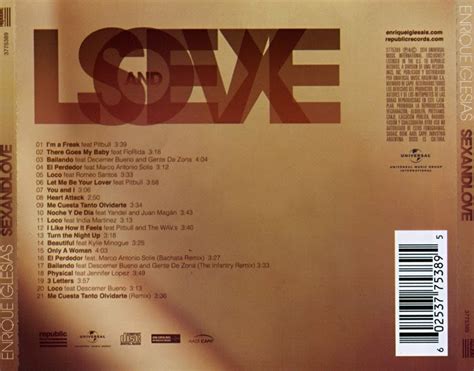 Encarte Enrique Iglesias Sex And Love Deluxe Edition Encartes Pop