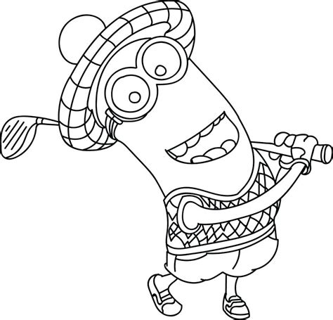 minion coloring pages bob  getdrawings